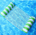 ‎Striped Pool Hammock  Mesh net + inflatable headrest. Relax, float & chill all summer.