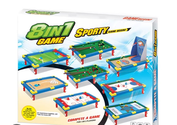 8 in 1 Multifunction Mini Billiard Table : Snooker , Pool...