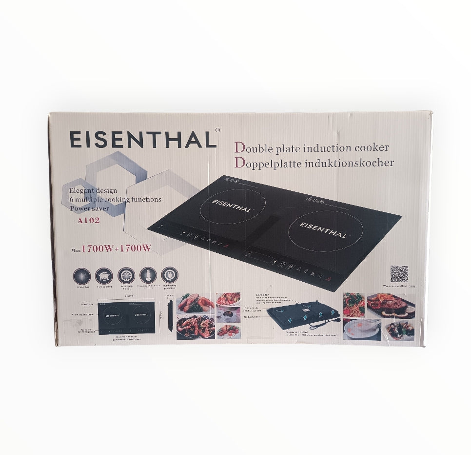 ‎Eisenthal A102 Double Induction Cooker 3400W-Touch Control with 6 cooking Modes.
‎