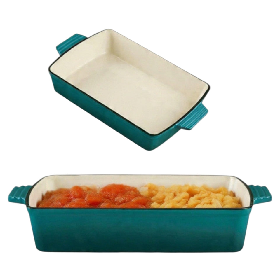 `Versatile 3.5L Oven-to-Table Dish - Bake, Roast, Serve in One Beautiful Turquoise Pan`