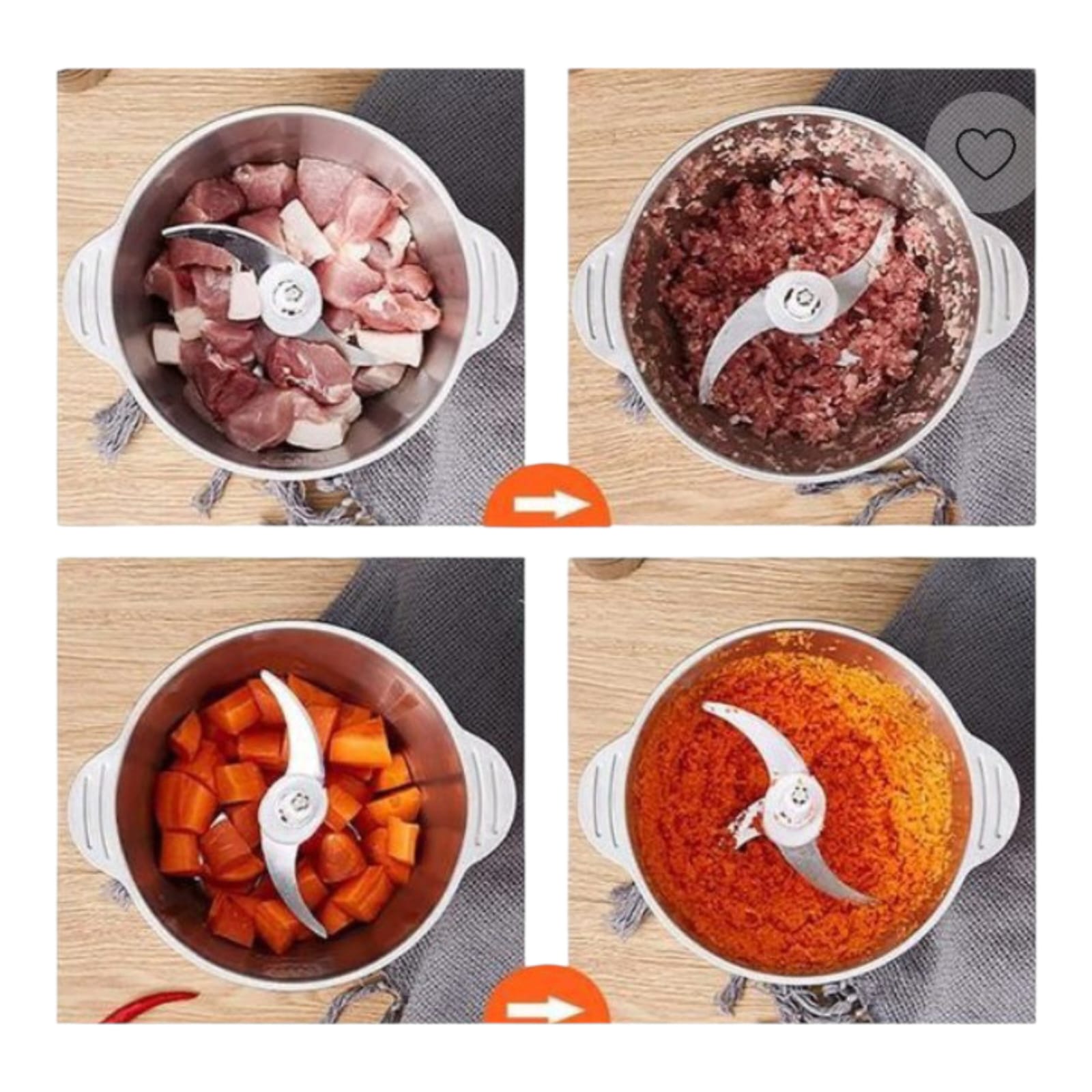 ‎*"Chop, grind, blend - one machine does it all. 3L stainless steel power for your kitchen."*