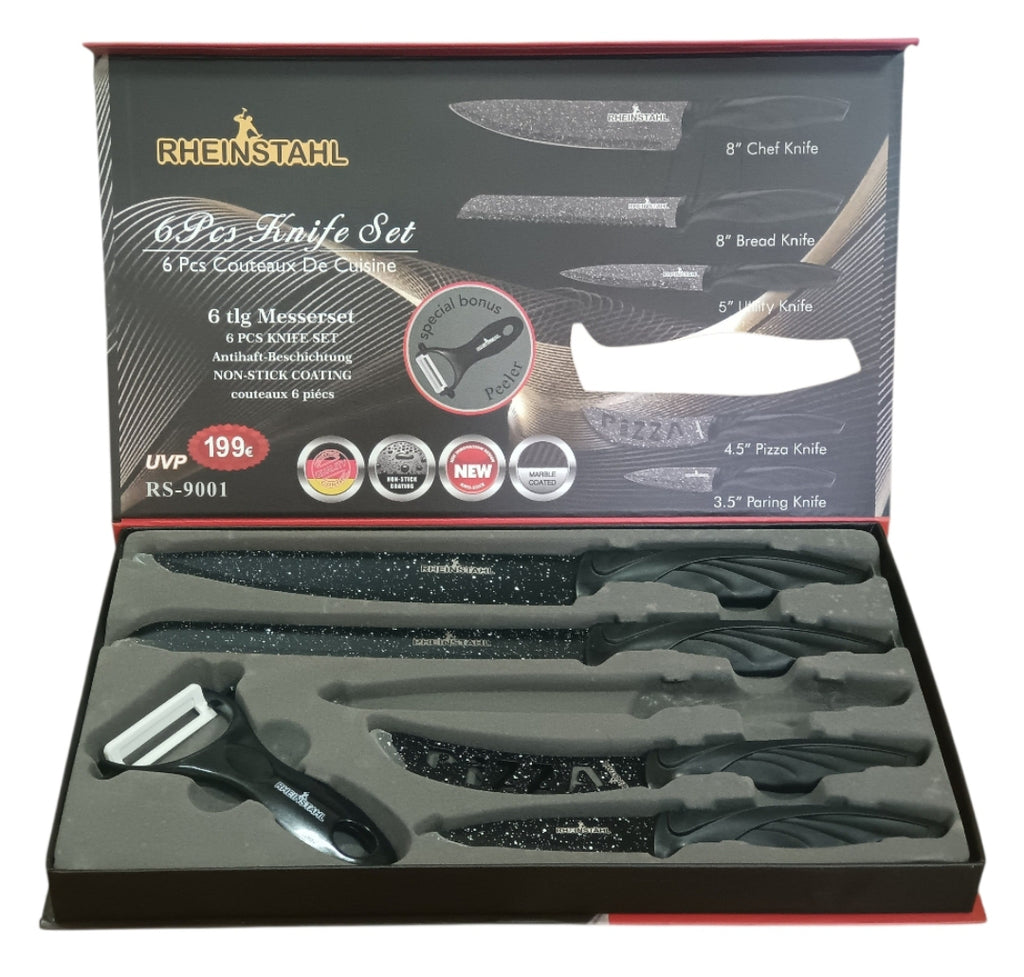 "Non-stick blades, pro cuts. Your kitchen upgrade starts here.