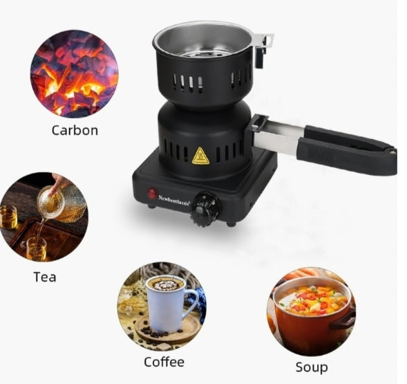 "No flame, no hassle. Red-hot coals in 3 minutes."