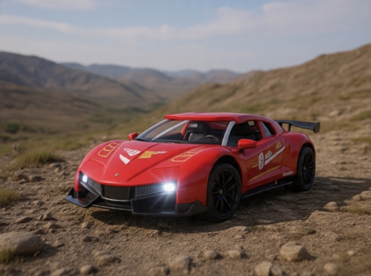 1:18 RC Spray Car - Lights + Smoke + 4WD.