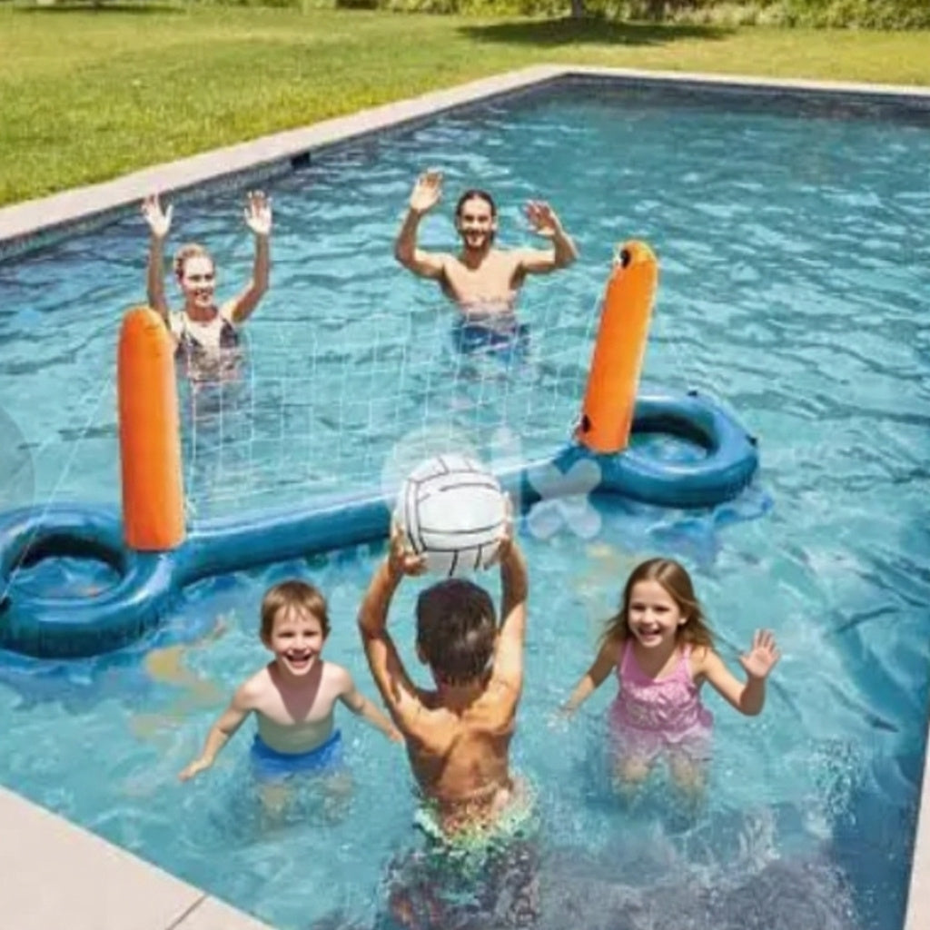 ‎`Inflatable Pool Volleyball Net - Fun for kids & family. Easy setup, floats on water