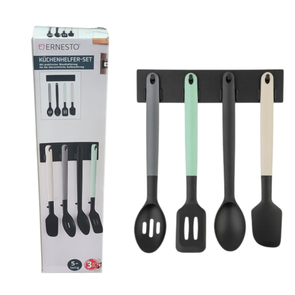 ‎*"Declutter Your Kitchen! 4-in-1 Utensil Set + Wall Hanger. Stick, Hang, Cook - Zero Mess!"*