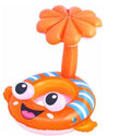FISH Baby Float 🐟 Orange with sun canopy + big eyes. Shade & smiles in the pool. Max 15 kg , 6 - 24 month