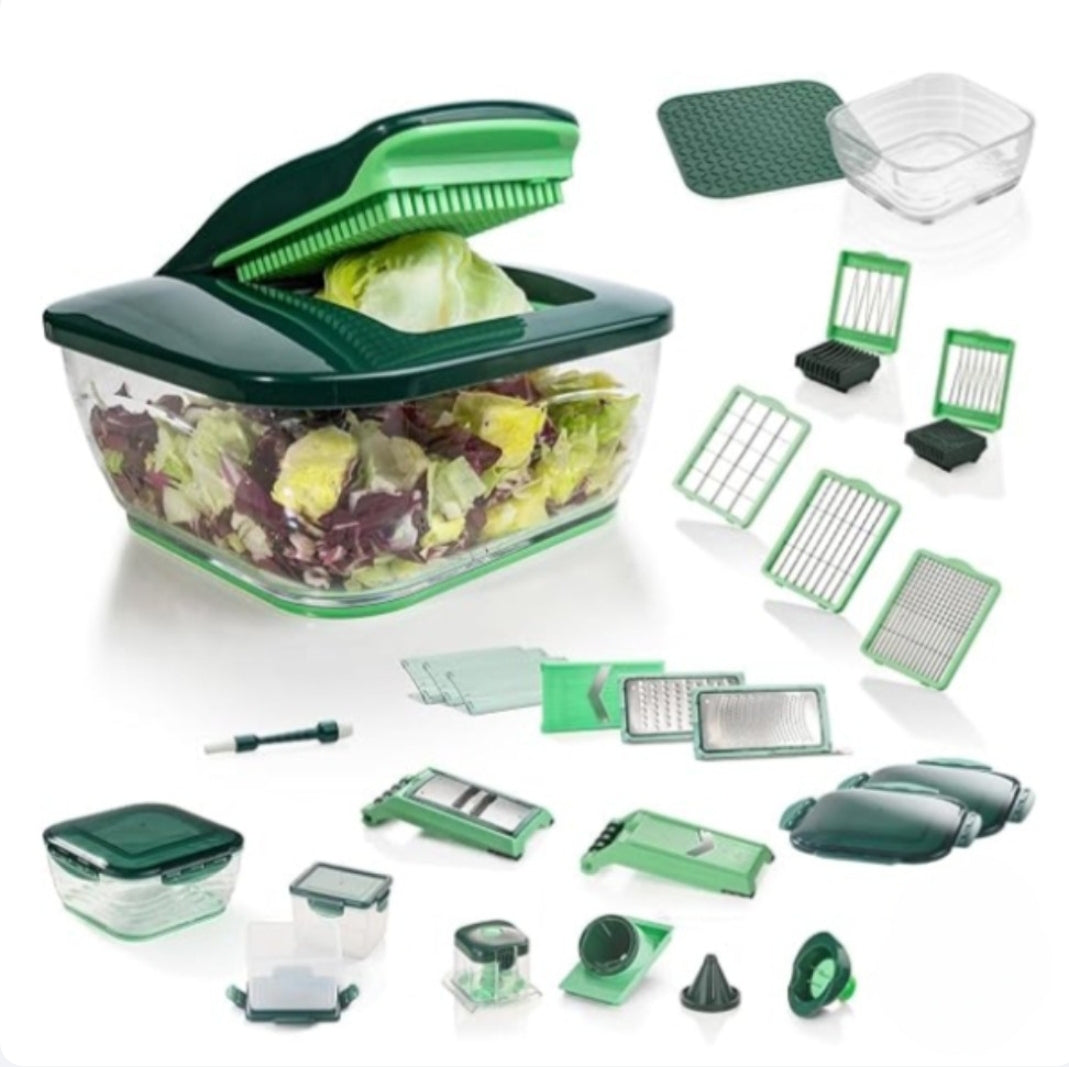 ‎ORIGINAL Nicer Dicer Chef 13-Piece 🇩🇪 1-press cut. G-NOX blades. 3.3L box