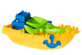 ‎6-PC BEACH BOAT SET 🚤 Sand castle molds + scoop + strainer. Boat floats on water. Ages 2+