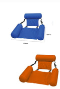 Inflatable Pool Float Chair 120x100cm. With headrest + armrests. Adjustable straps. Folds small.