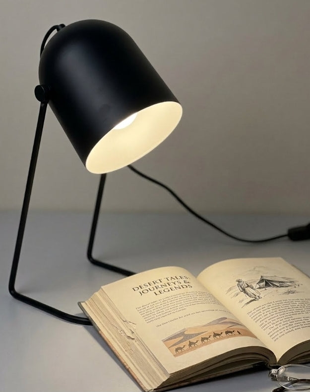 ‎SEG Black Table Lamp – with Warm LED Bulb Included.
