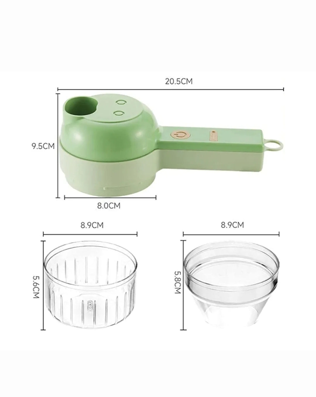 ‎4-in-1 Rechargeable Electric Food Chopper with Slicer & USB Cable