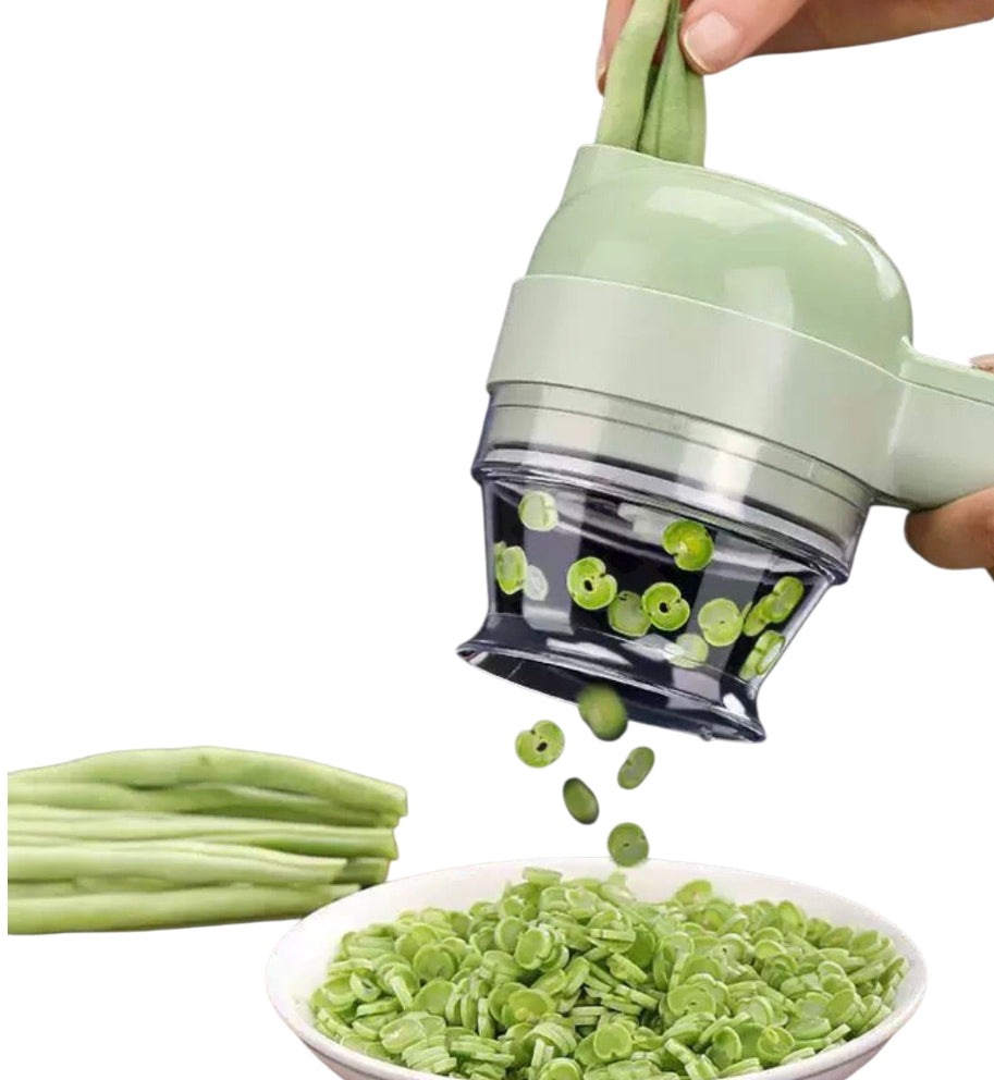 ‎4-in-1 Rechargeable Electric Food Chopper with Slicer & USB Cable