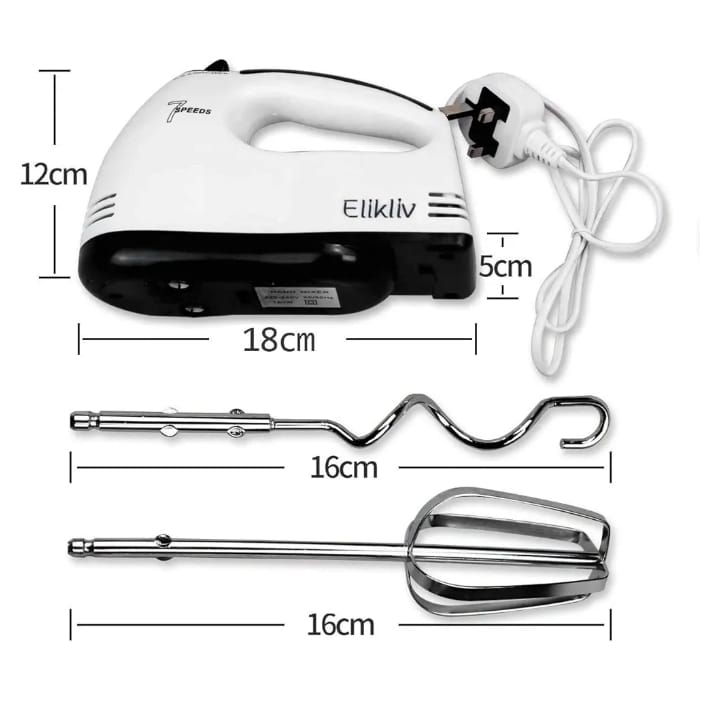 ‎SMURFETT Hand Mixer SE-133 now available! Perfect for cakes, dough & cream with 4 attachments.