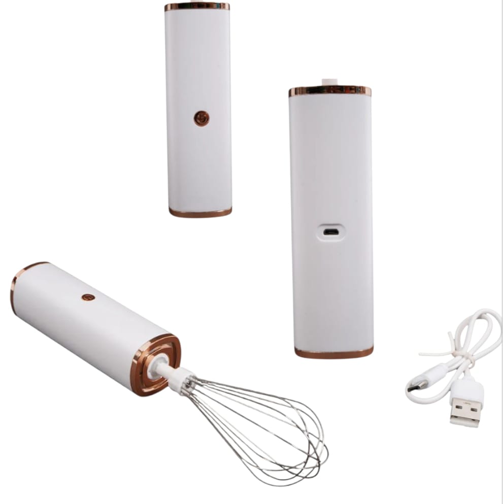Wireless USB Rechargeable Hand Mixer! Rose Gold Design. Perfect for Eggs, Cream & Coffee Froth!