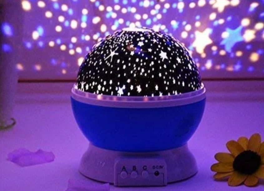‎STAR MASTER Star Projector Lamp. Rotating stars & moon. 3 colors. Perfect kids night light & bedroom decor.