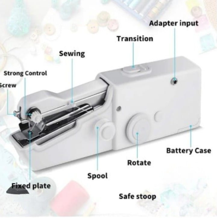 ‎_Sew anywhere, anytime. Portable cordless handheld sewing machine._