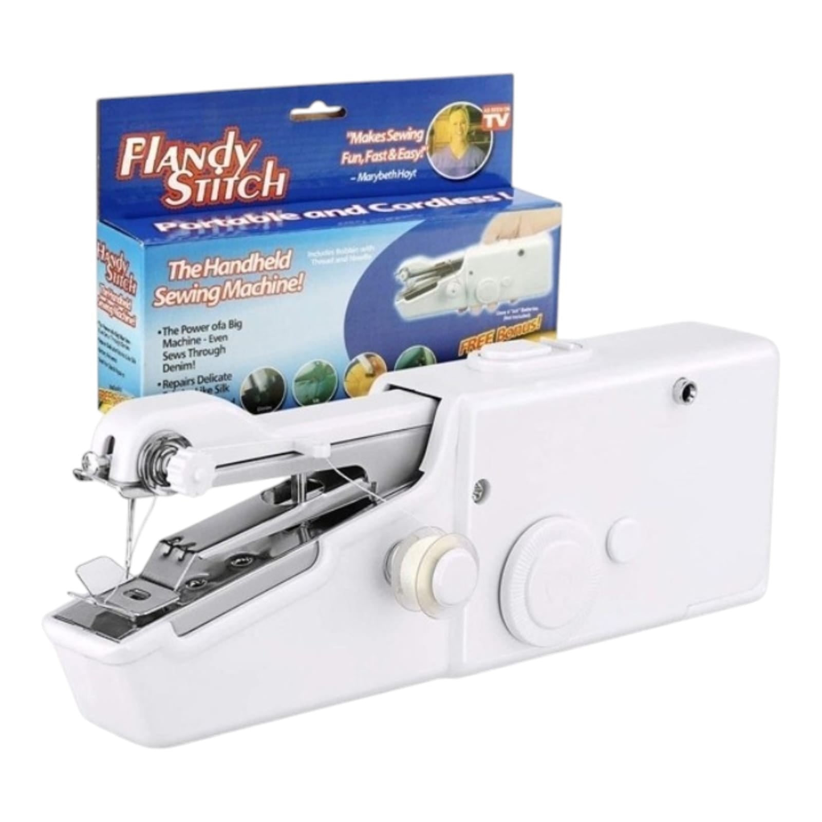 ‎_Sew anywhere, anytime. Portable cordless handheld sewing machine._