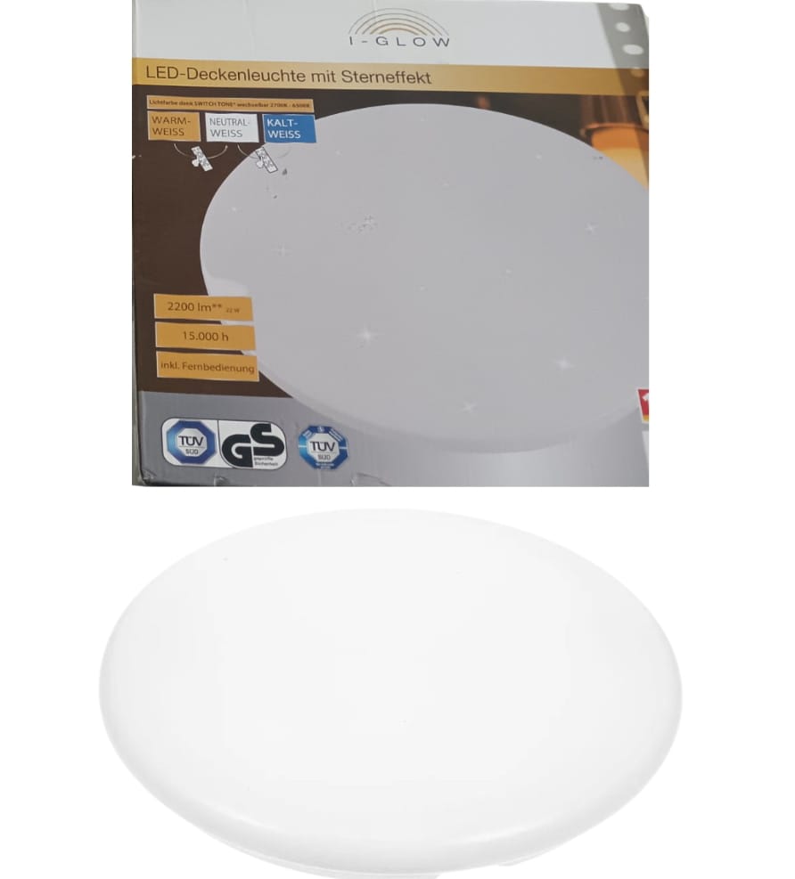 _Brighten your home with starlight. Dimmable LED ceiling light with remote._
