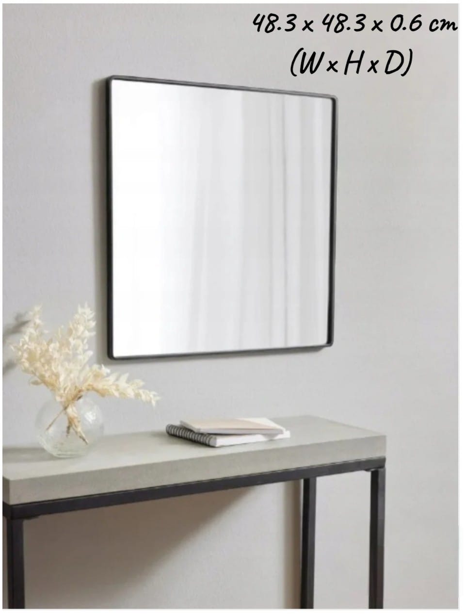 ‎Sleek metal frame, timeless reflection. Add light and space to any room.
