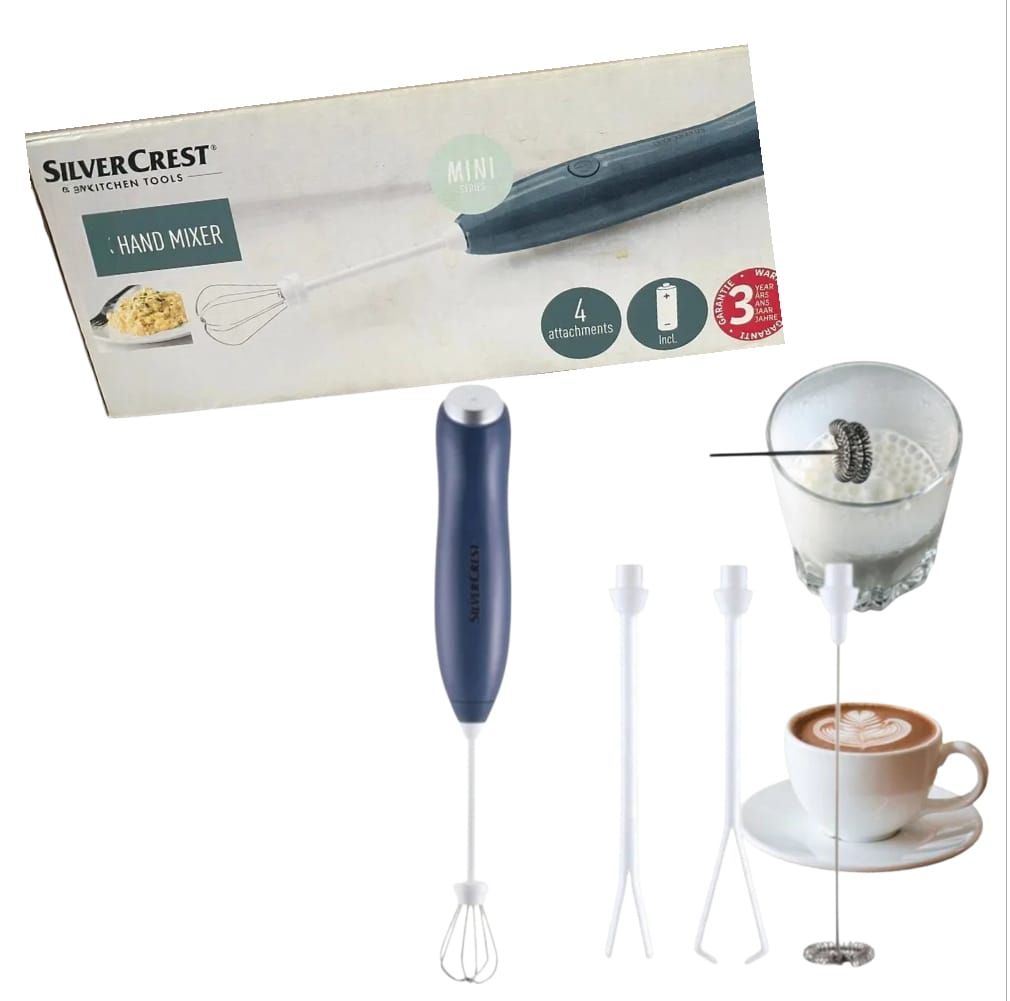 4 tools, 1 mixer. Froth, whisk & blend in seconds. Café style at home.