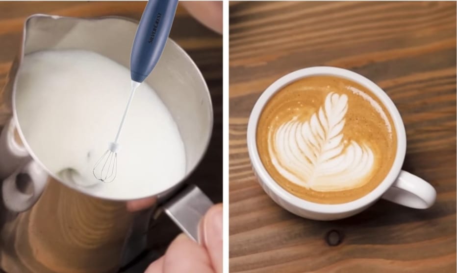 4 tools, 1 mixer. Froth, whisk & blend in seconds. Café style at home.
