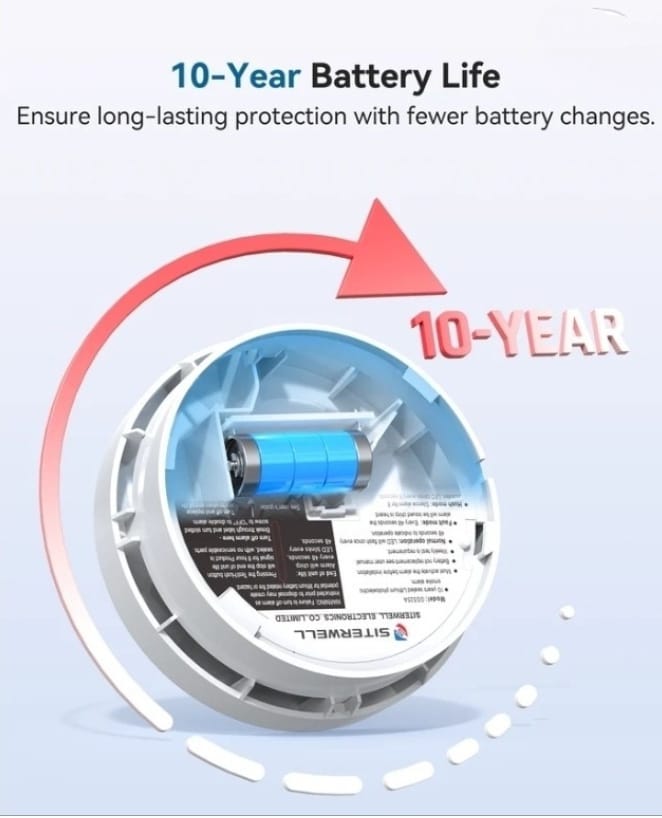 ‎Early warning saves lives. Certified smoke detector with 10-years battery.