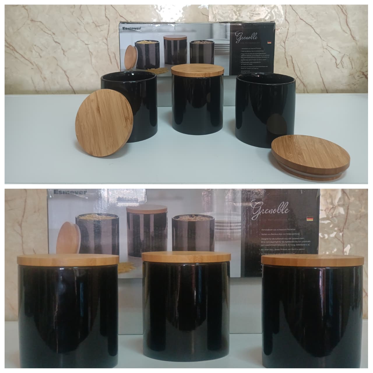 Grenoble Canister Set keeps your kitchen organized and stylish.