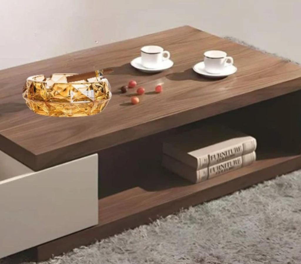 Diamond Glass Ashtray adds a luxury touch to any space.