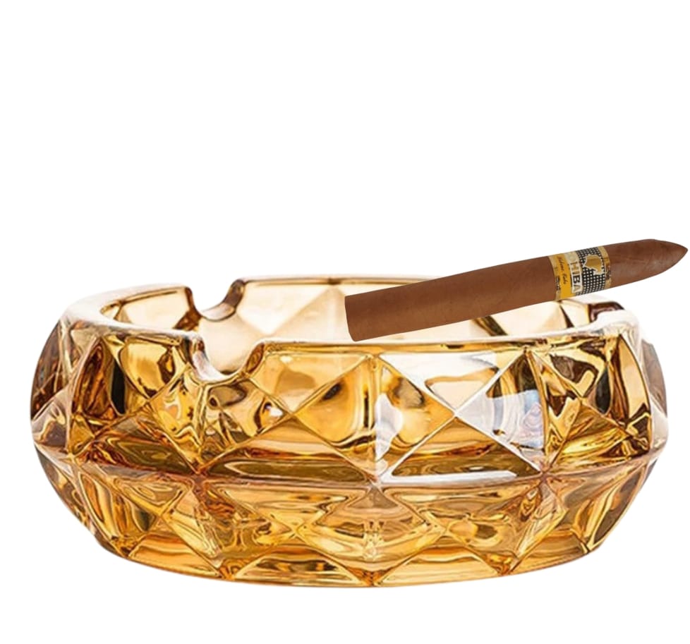 Diamond Glass Ashtray adds a luxury touch to any space.