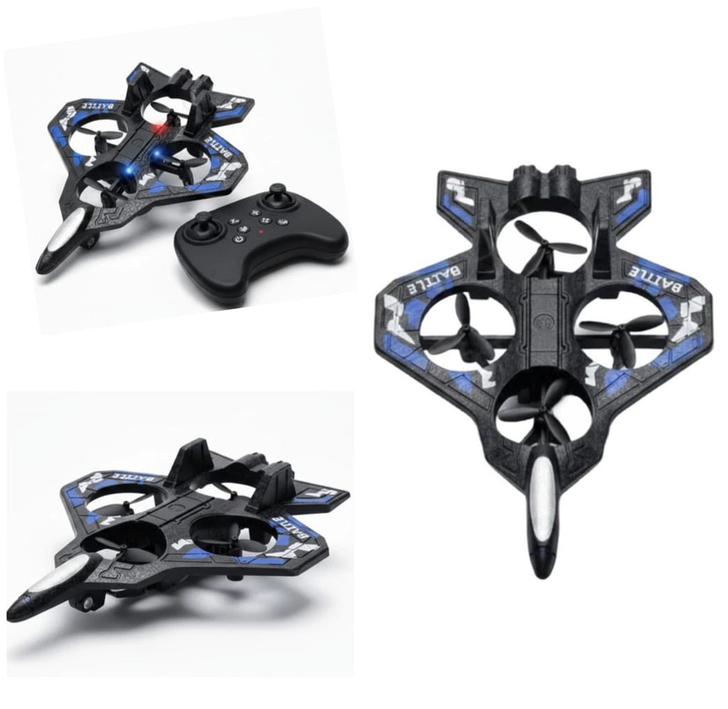 Fighter Plane RC Drone offers 360° flips and smooth flying control.