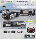 New Energy Off Road Police Car comes with detachable travel trailer.