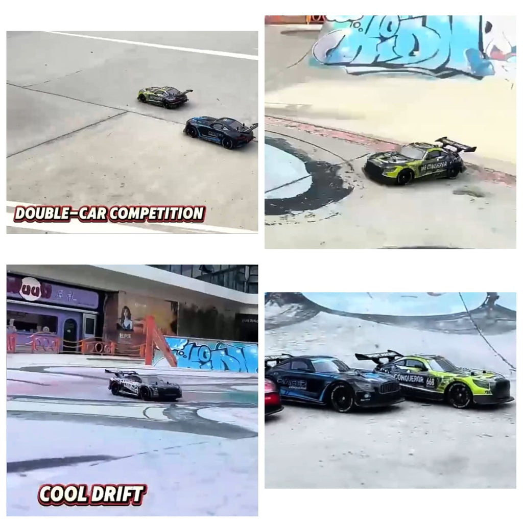 Sport Car Drift Racing features jet smoke and LED headlights.