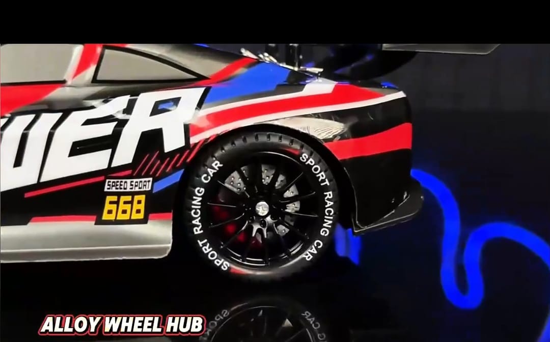 Sport Car Drift Racing features jet smoke and LED headlights.