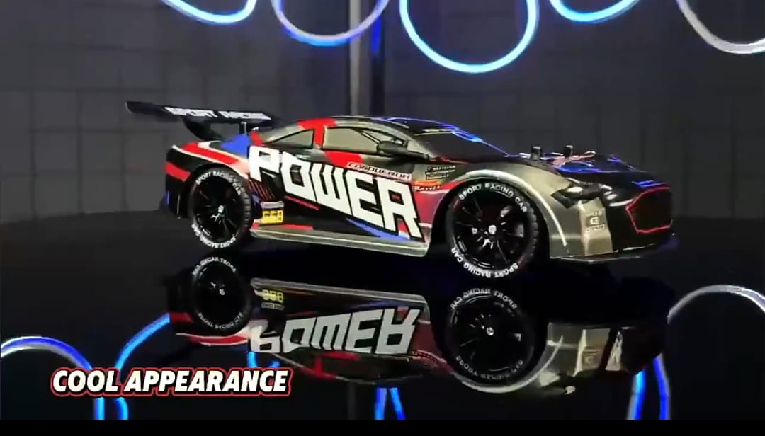 Sport Car Drift Racing features jet smoke and LED headlights.
