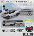 New Energy Off Road Travel Vehicle includes LED lights and trailer.