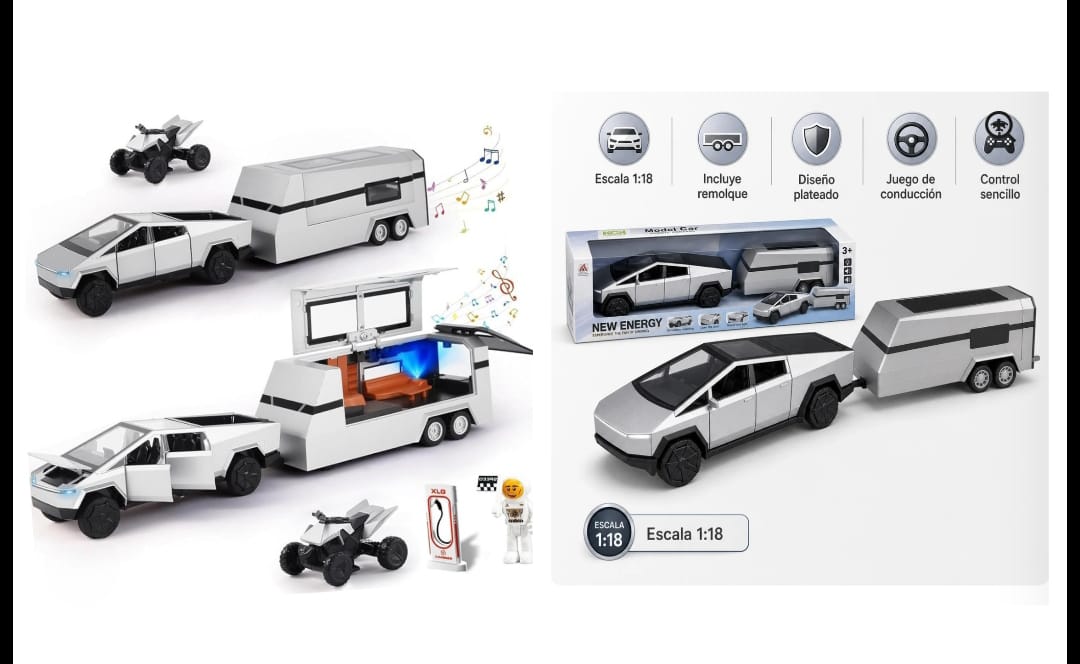 New Energy Off Road Travel Vehicle includes LED lights and trailer.