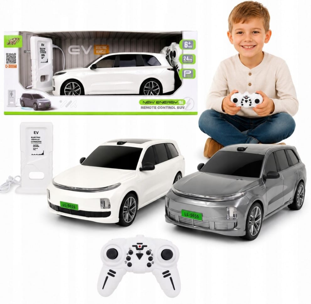 Five-way Remote Control Car features turn signals and horn.