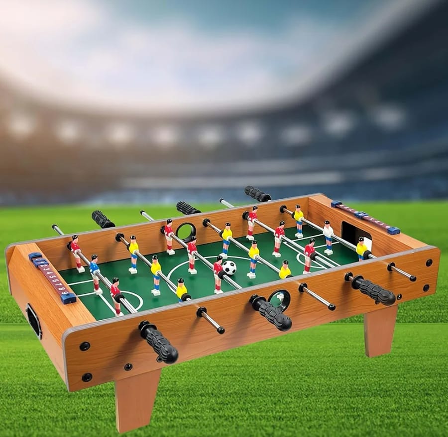 ‎SportsGP Soccer Table features easy ball return and scoring bar.