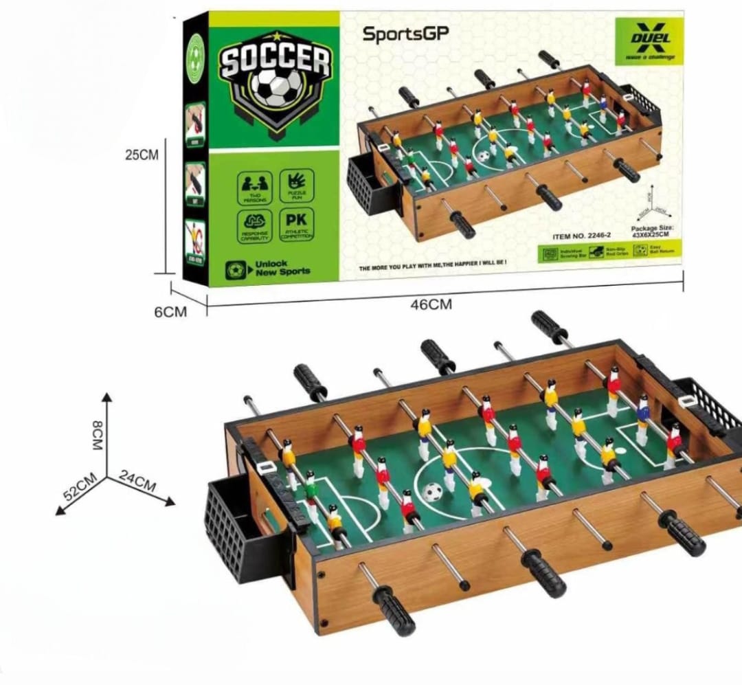 ‎SportsGP Soccer Table features easy ball return and scoring bar.