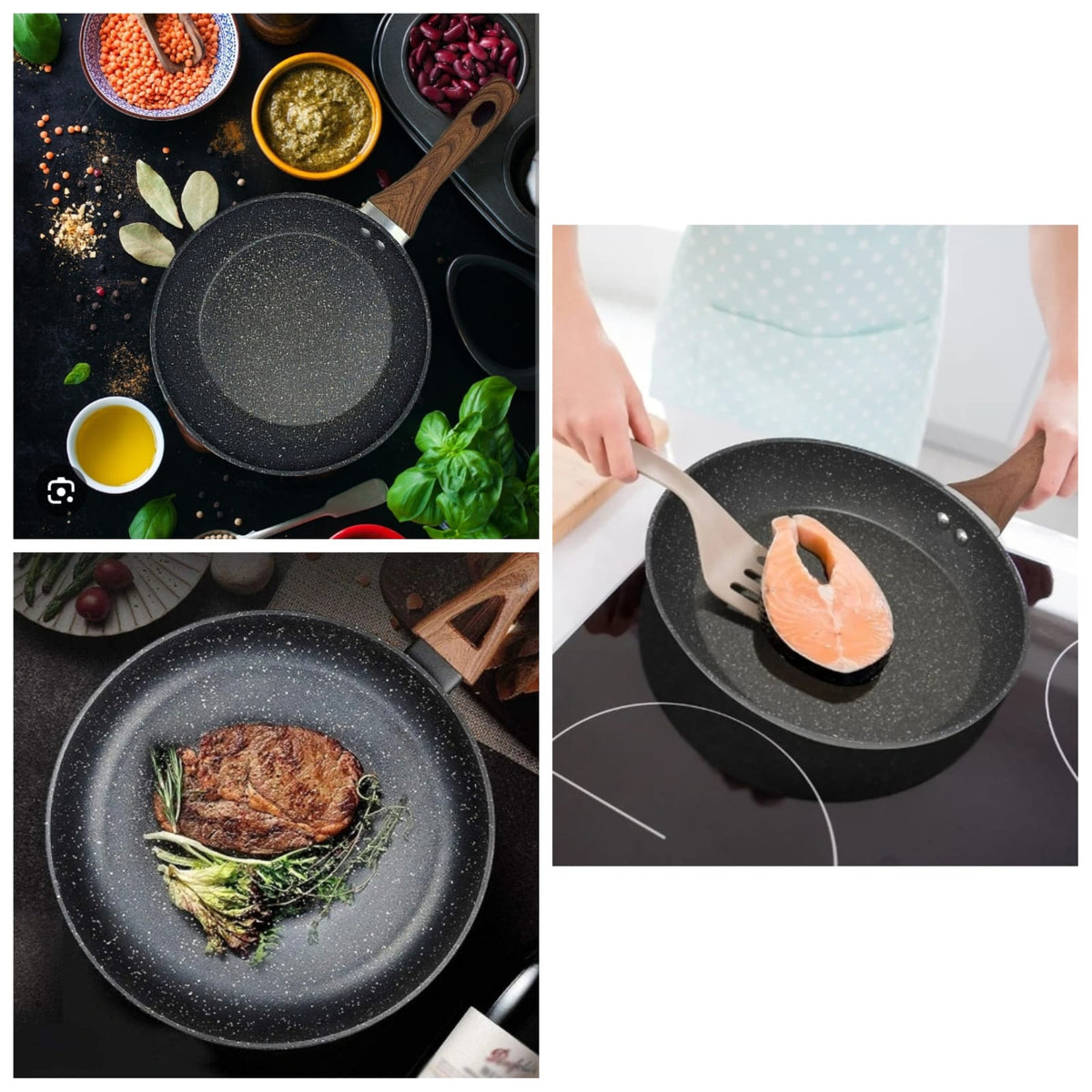 Healthy & Safe Cooking pan is PFOA, Lead, and Cadmium Free.