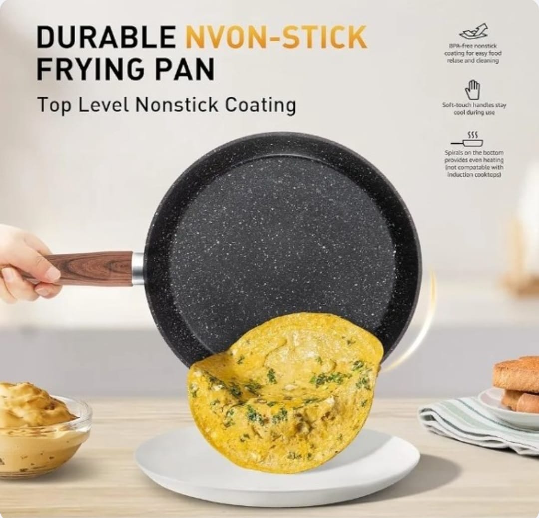 Healthy & Safe Cooking pan is PFOA, Lead, and Cadmium Free.
