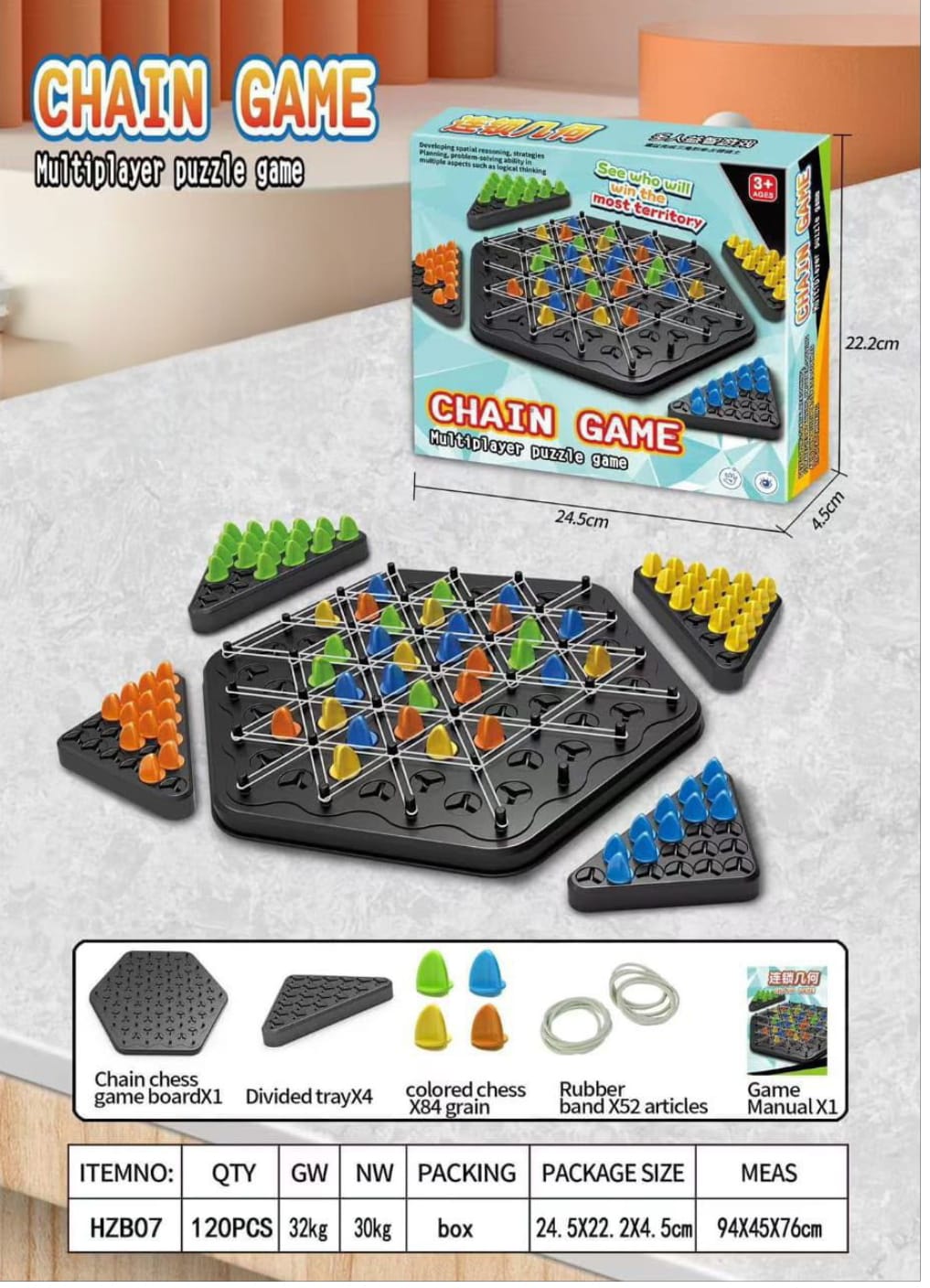 ‎CHAIN GAME is a multiplayer puzzle game for 2 to 4 players.