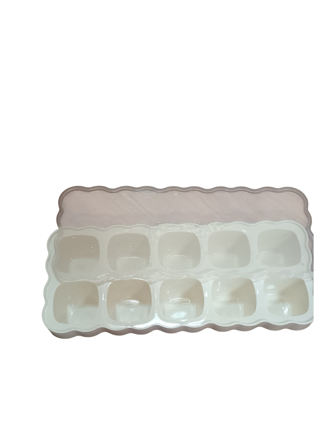 ‎"Silicone ice cube tray with lid - 10 cubes"